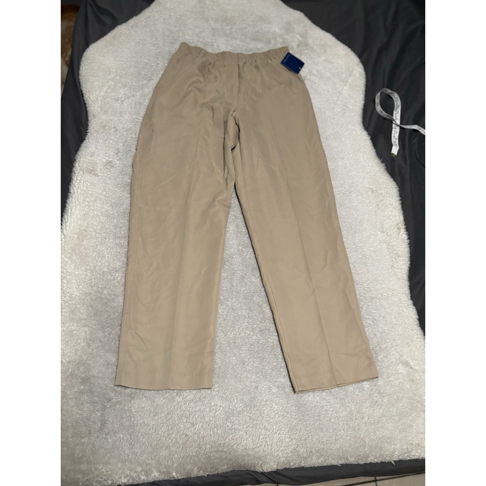 New Falls Creek Women's Pull On High Waist Beige Pants Size 10 Short Stretch